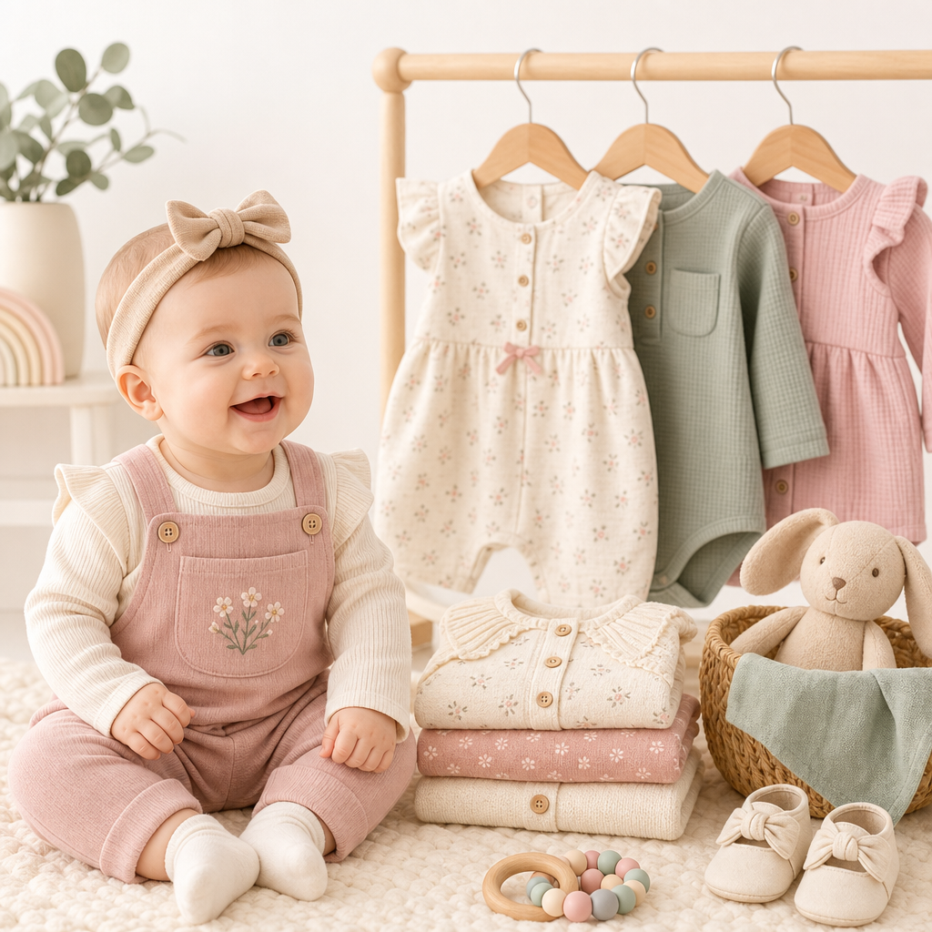 Gentle fabrics and adorable sets for the littlest members of the family.