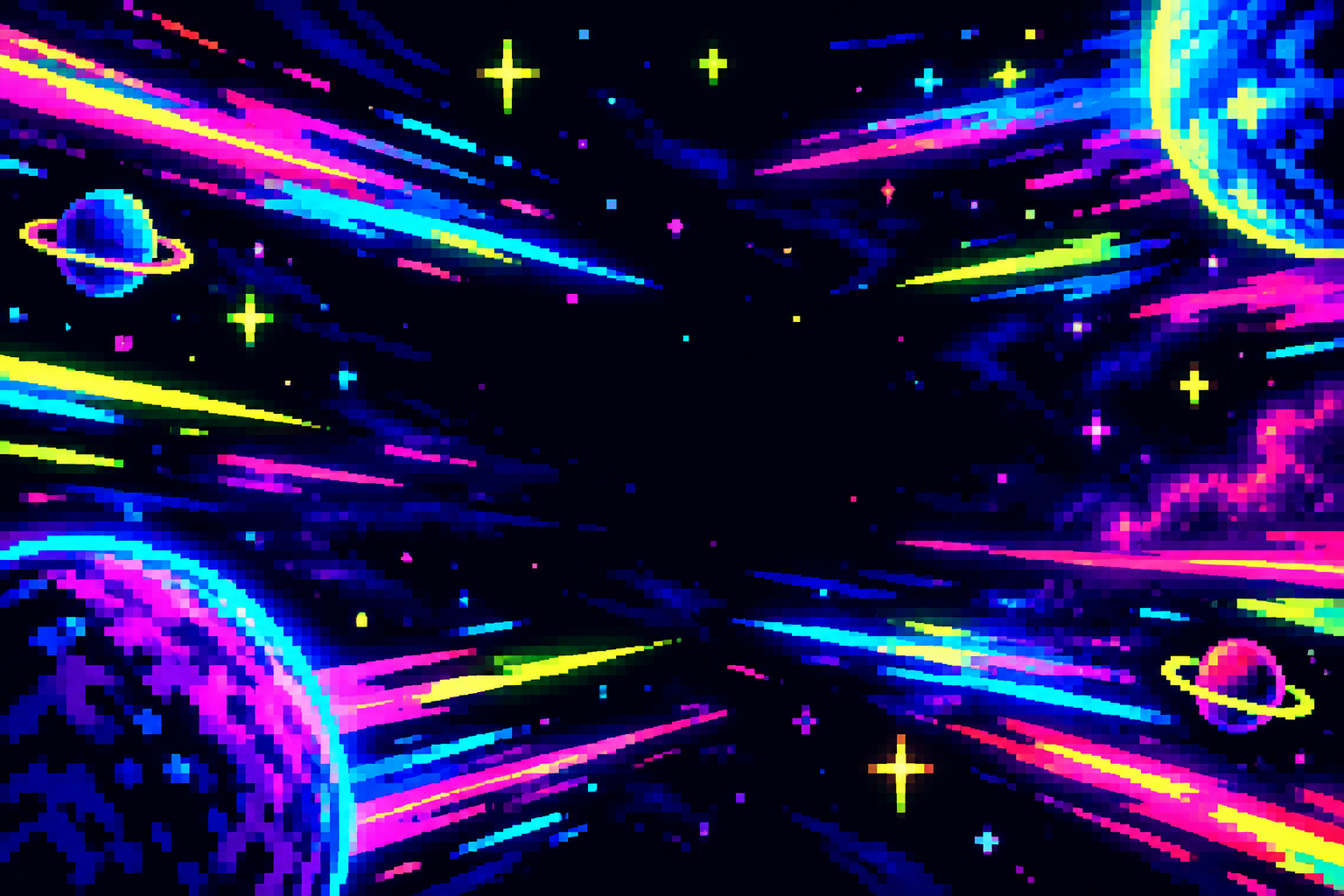 Wide retro pixel-art hero banner placeholder for PETAFLOP launch visuals