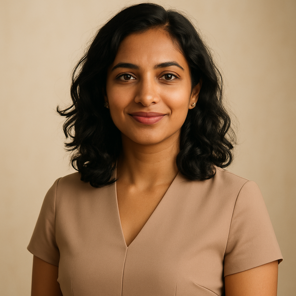 Portrait of Priya Nair, startup founder