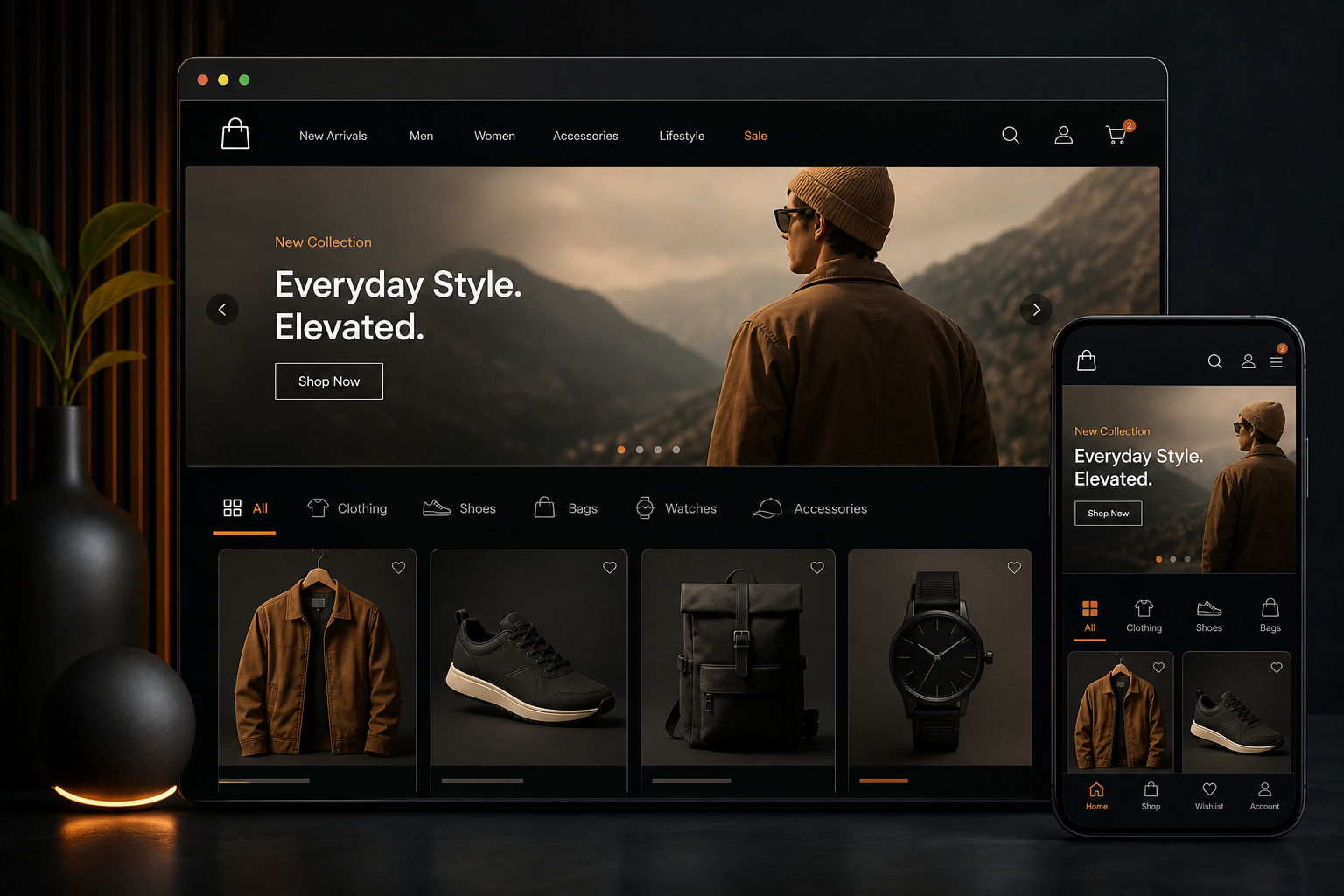 Web project archive thumbnail for e-commerce storefront refresh