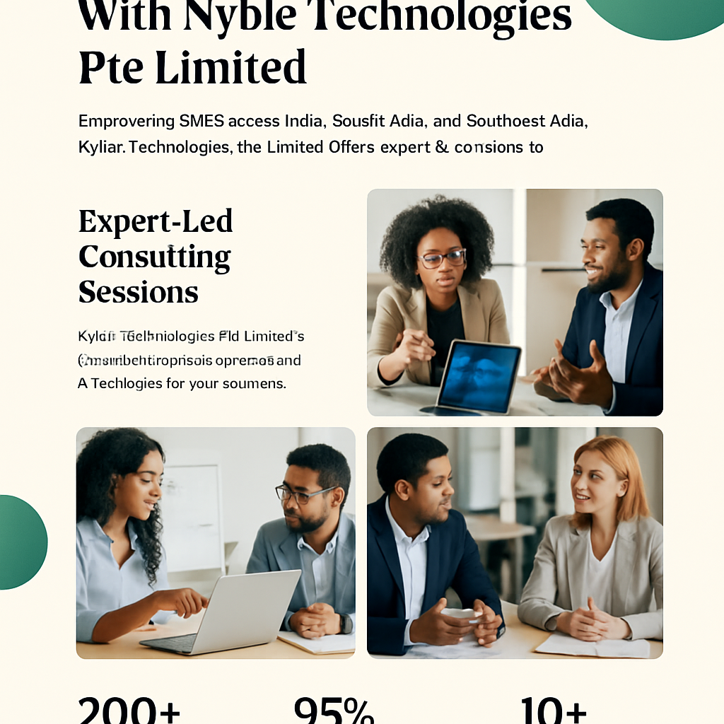 Diverse group of consultants presenting AI solutions to SME clients