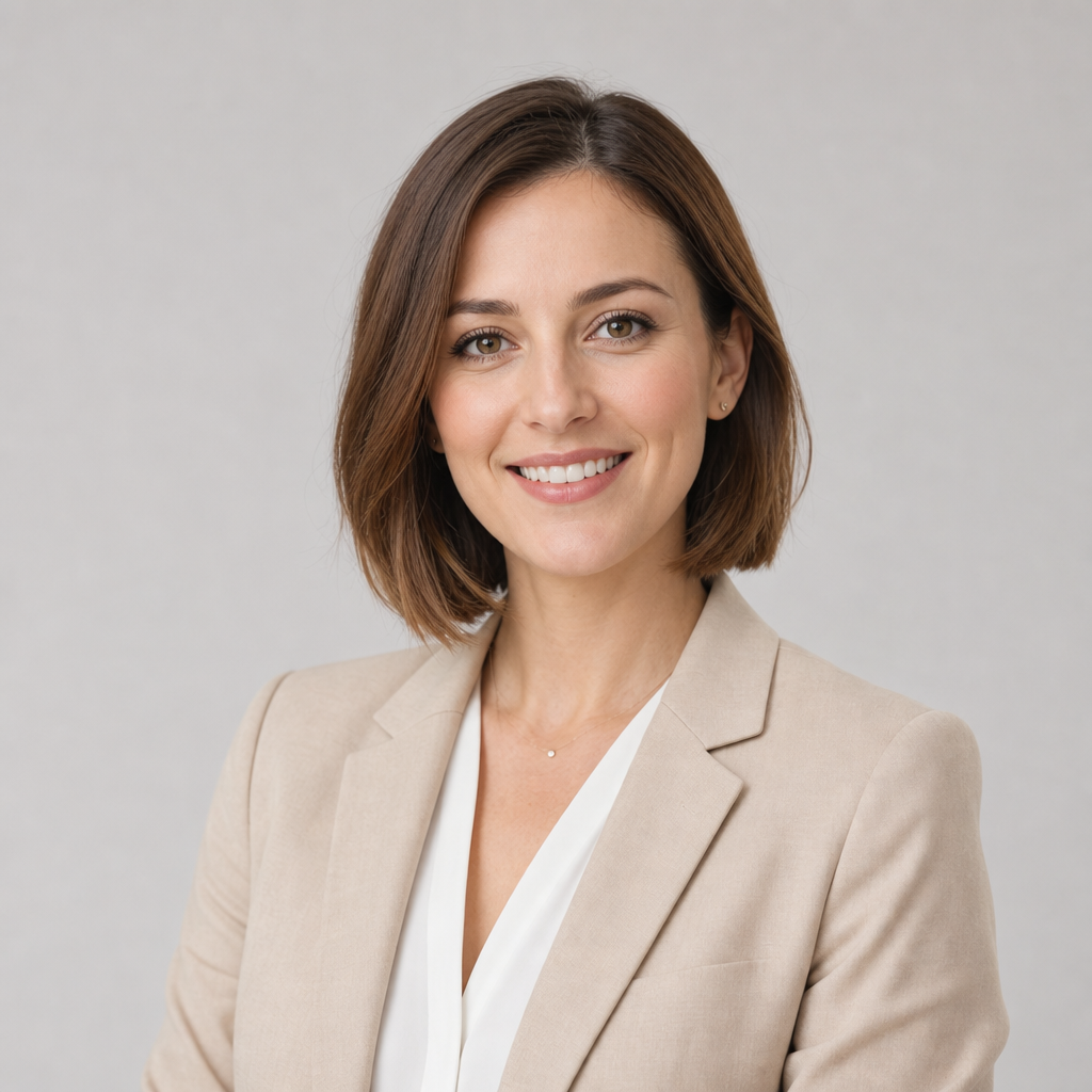 Professional portrait of Olha Melnyk, Kyiv real estate agent