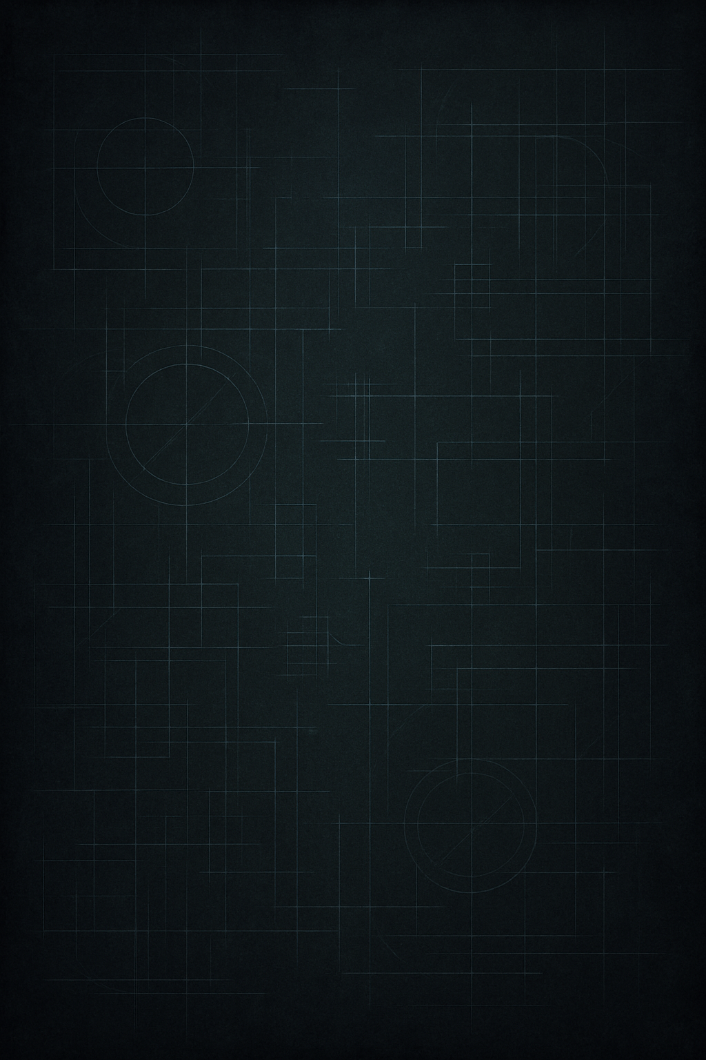 Dark industrial blueprint panel with subtle glow