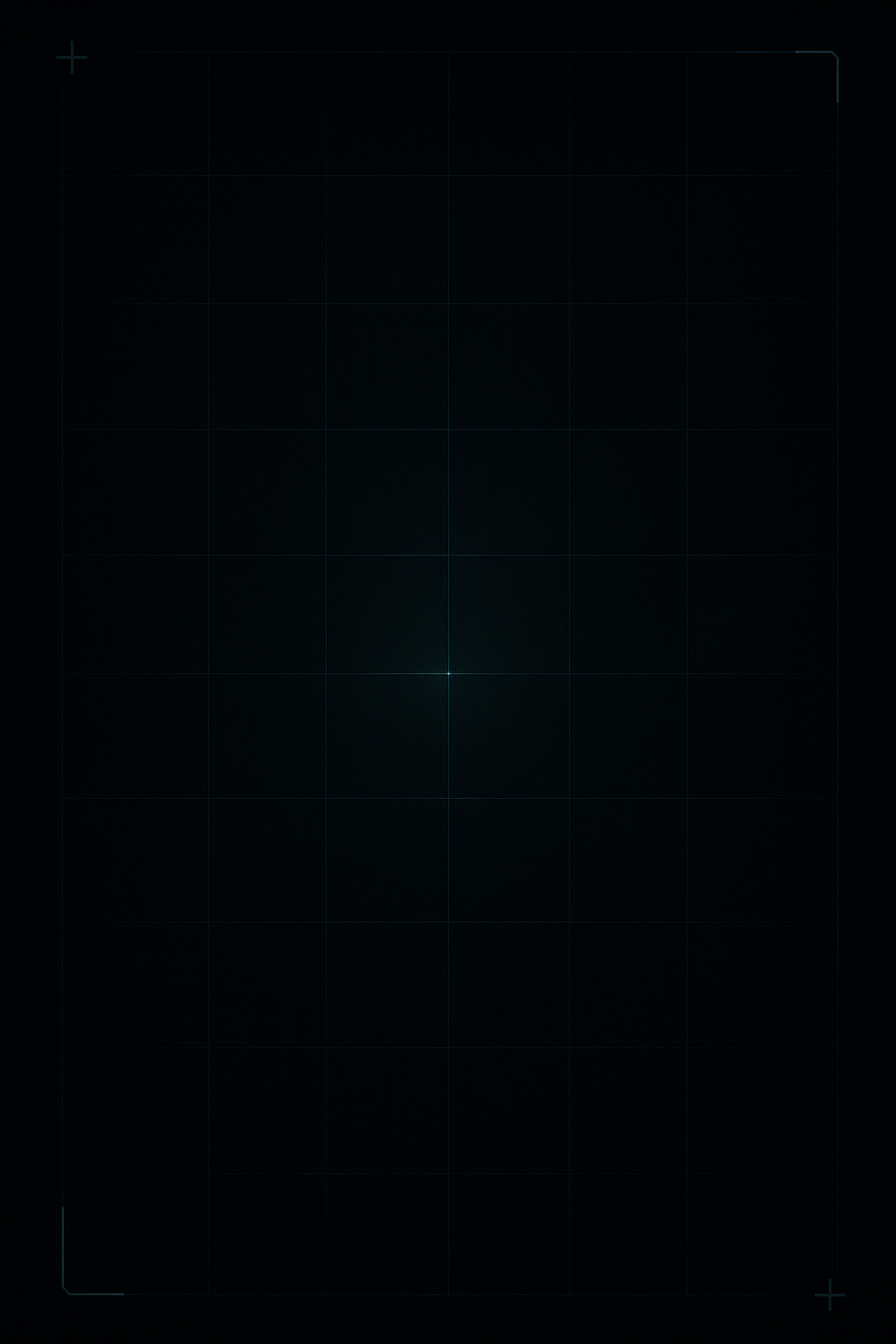 Minimal dark interface panel with soft luminous grid