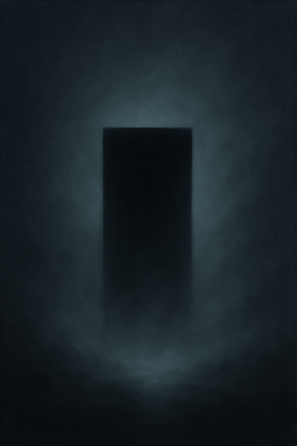 Shadowy abstract doorway placeholder with faint mist