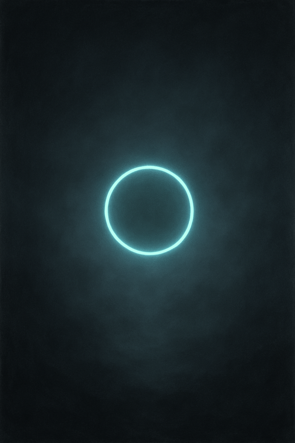 Moody charcoal placeholder with cyan ring light