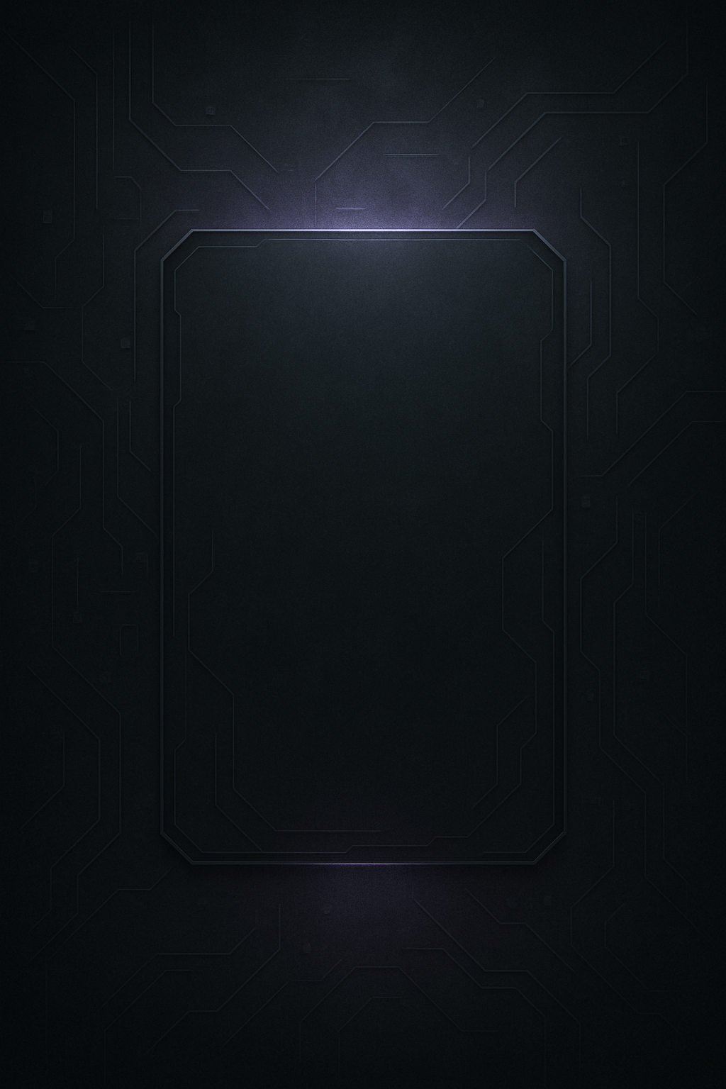 Dark cinematic lore panel with violet glow