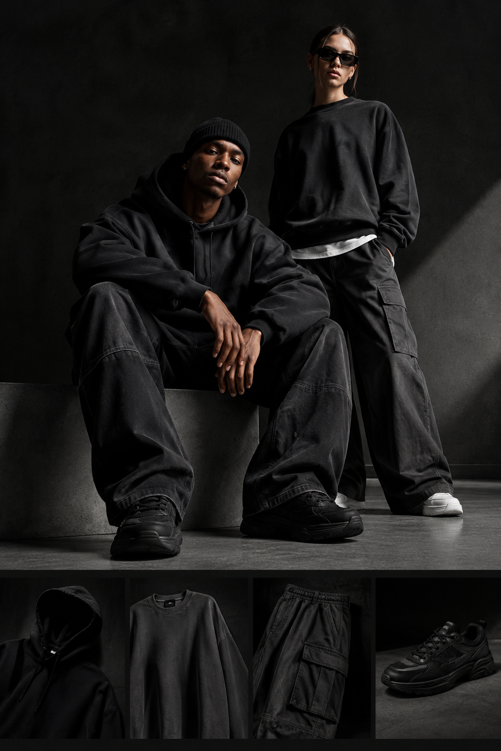 Core essentials — Daily staples with clean silhouettes and strong brand attitude.