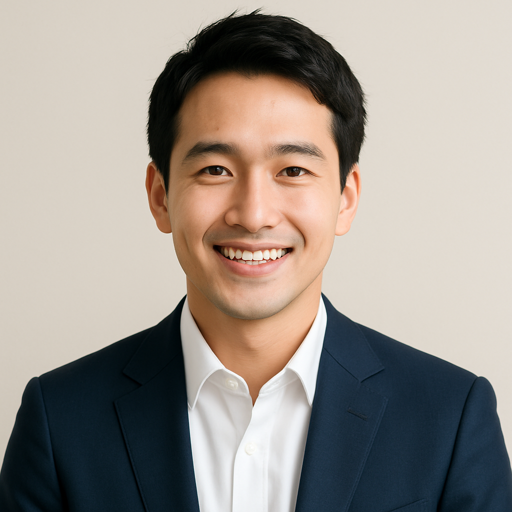 清潔感のある背景と表情で撮影されたプロフィール写真の小さなビジュアル