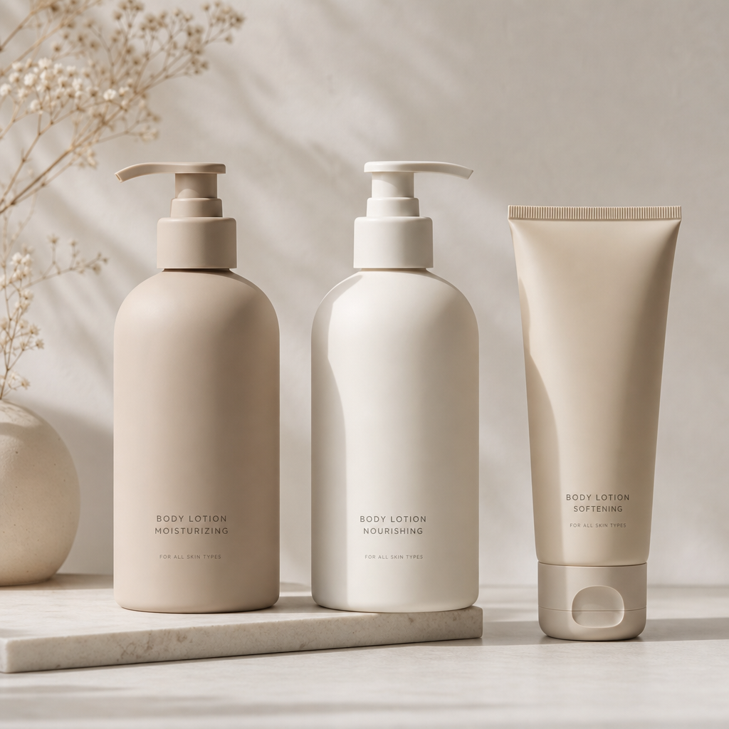 Premium body lotion bottles