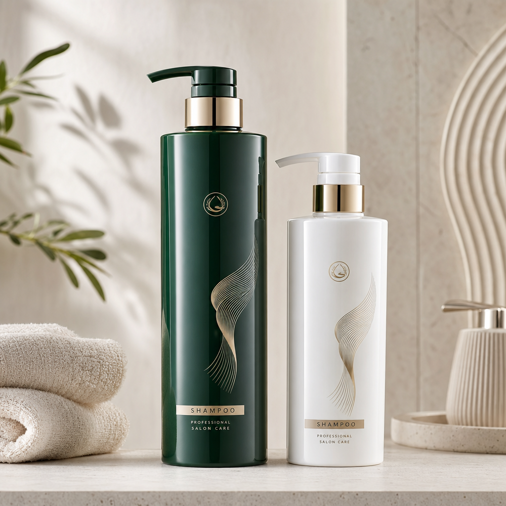 Salon style shampoo bottles