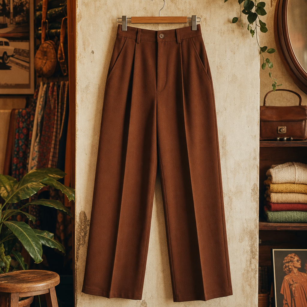 Retro Rush High-Waist Trousers vintage clothing piece