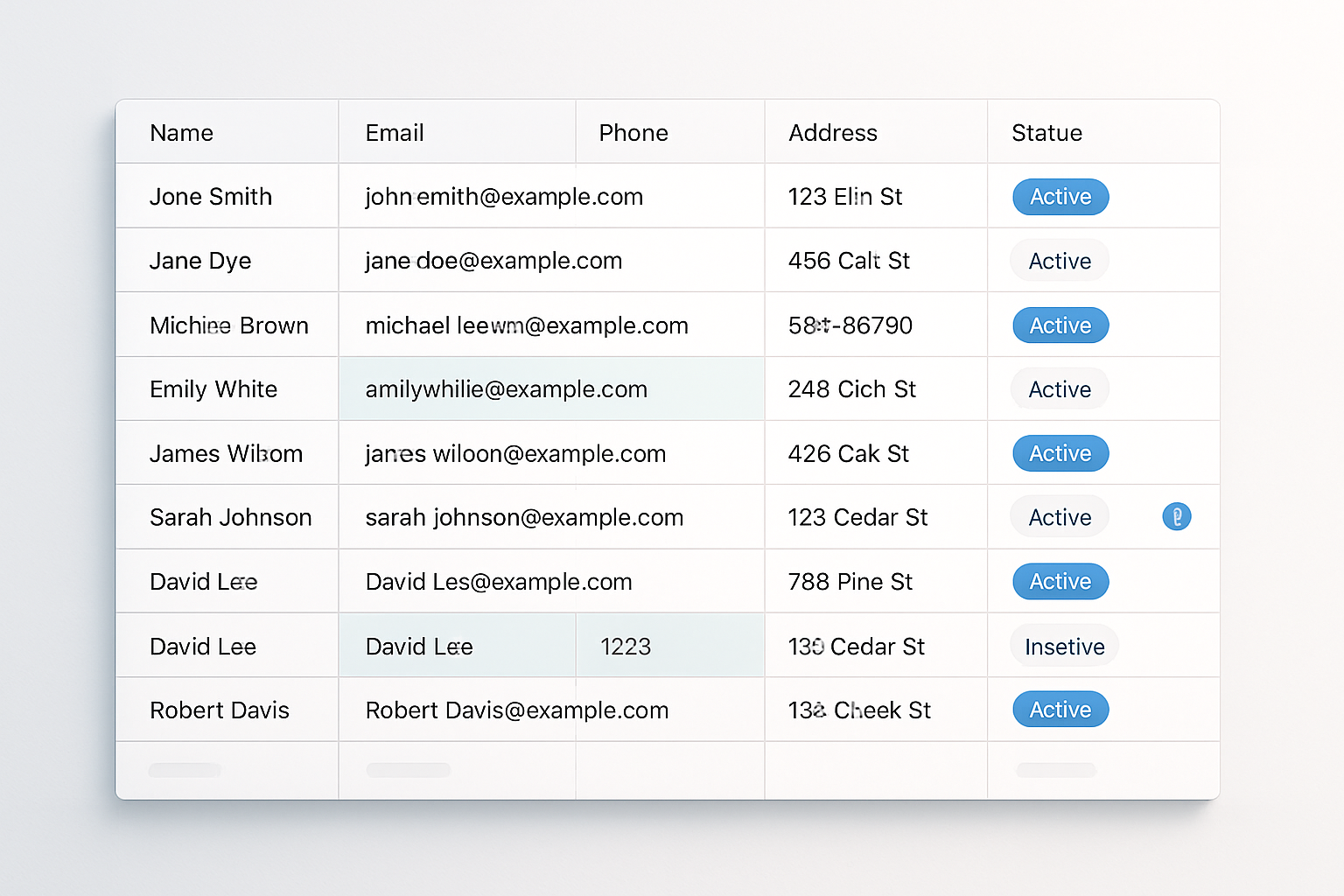 Polished spreadsheet preview with clean rows, highlighted errors removed, and consistent formatting