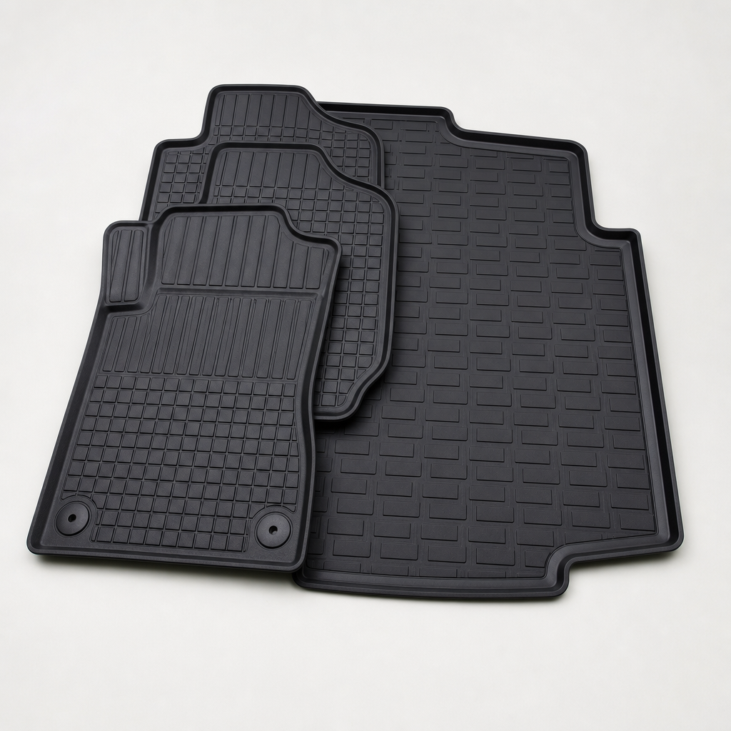 Custom fit car floor and trunk mats