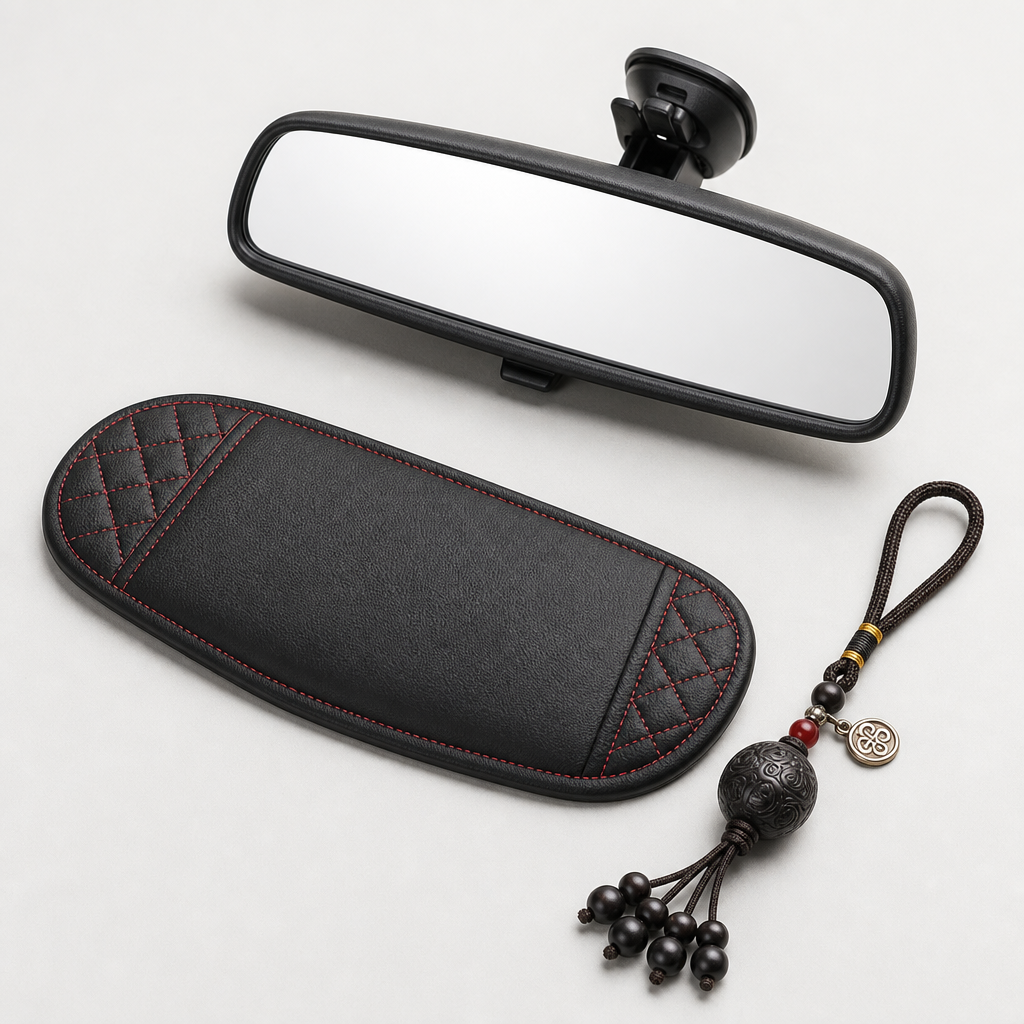 Vehicle rearview mirror decor and protectors