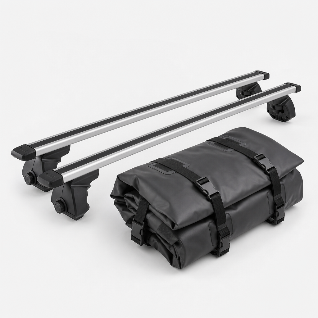 Car roof luggage racks and bags