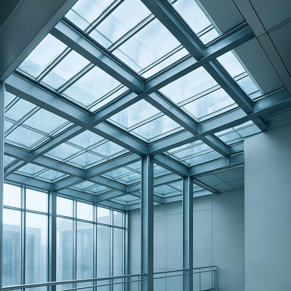 أسقف زجاج بتفاصيل داعمة لدخول الضوء الطبيعي