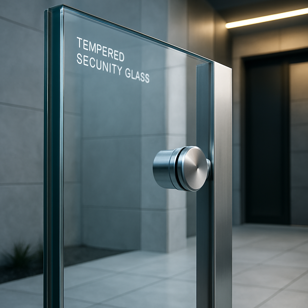 زجاج سيكوريت مقسّى مع حواف مصقولة