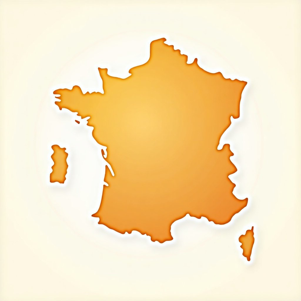 Stylized icon representing a map of France with regional highlights