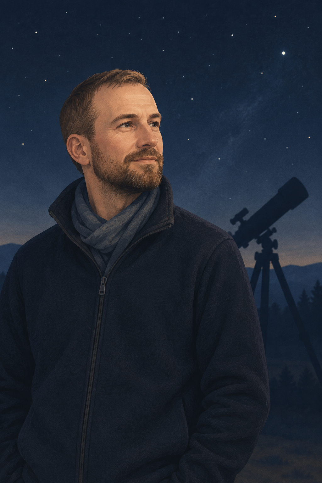 Devin Hale, observation log lead portrait illustration