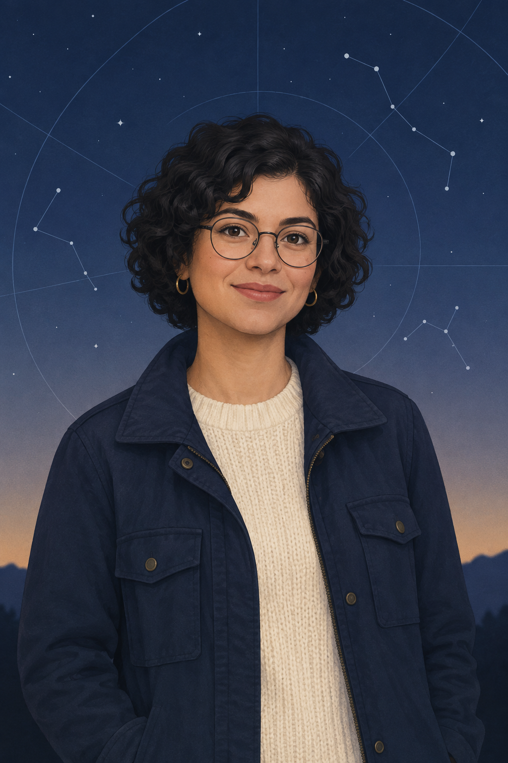 Lina Ortiz, outreach coordinator portrait illustration