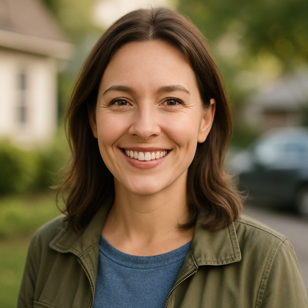 Smiling customer portrait