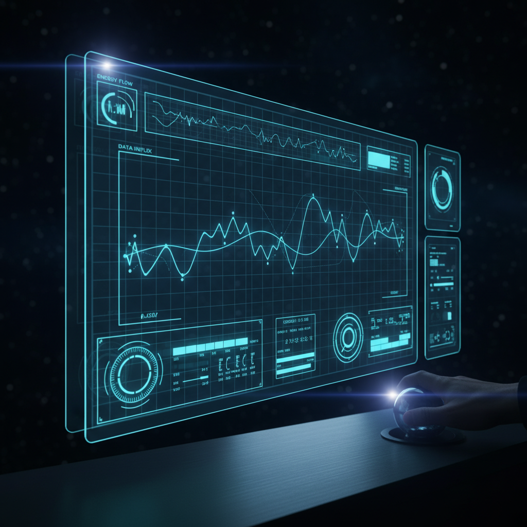 HoloDash futuristic dashboard screenshot
