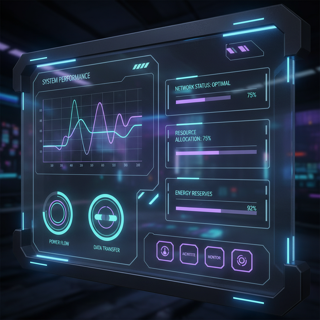 QuantumPanel sci-fi admin interface