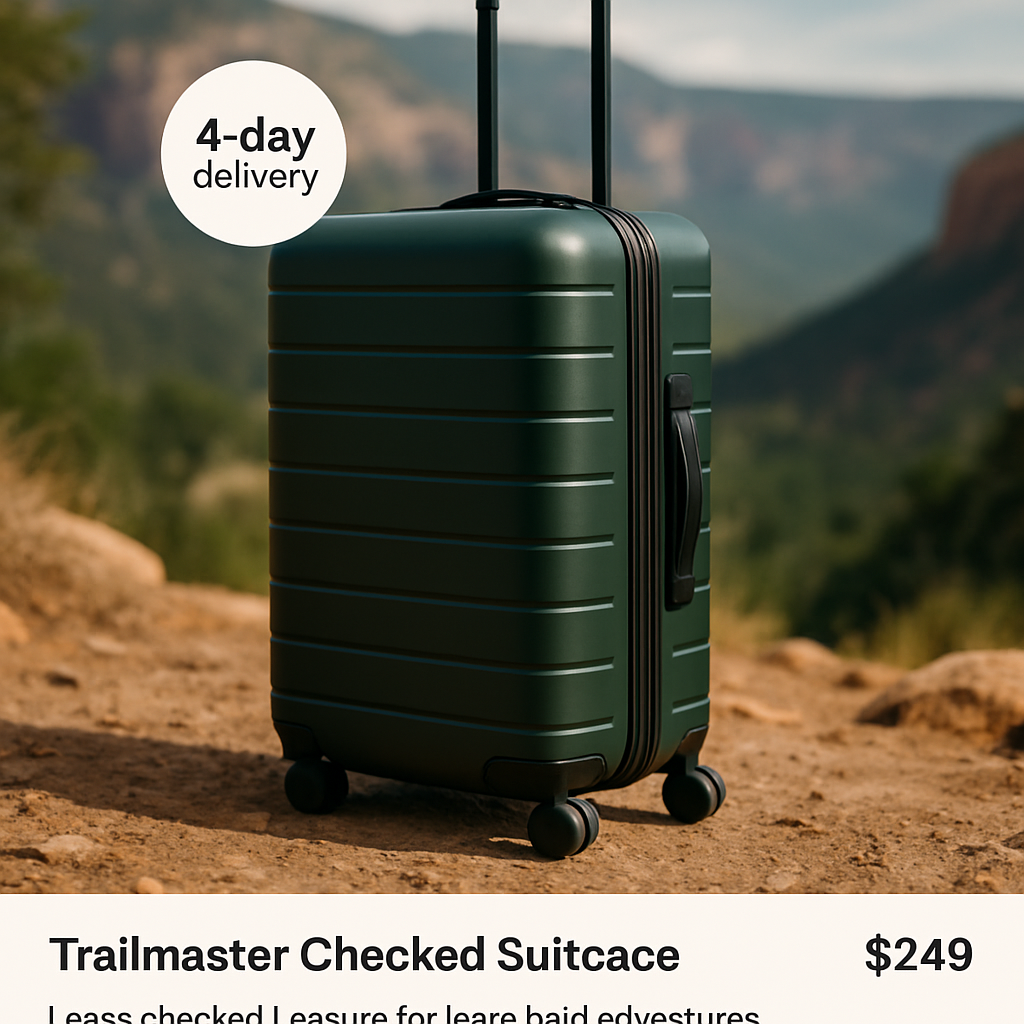 Trailmaster Checked Suitcase