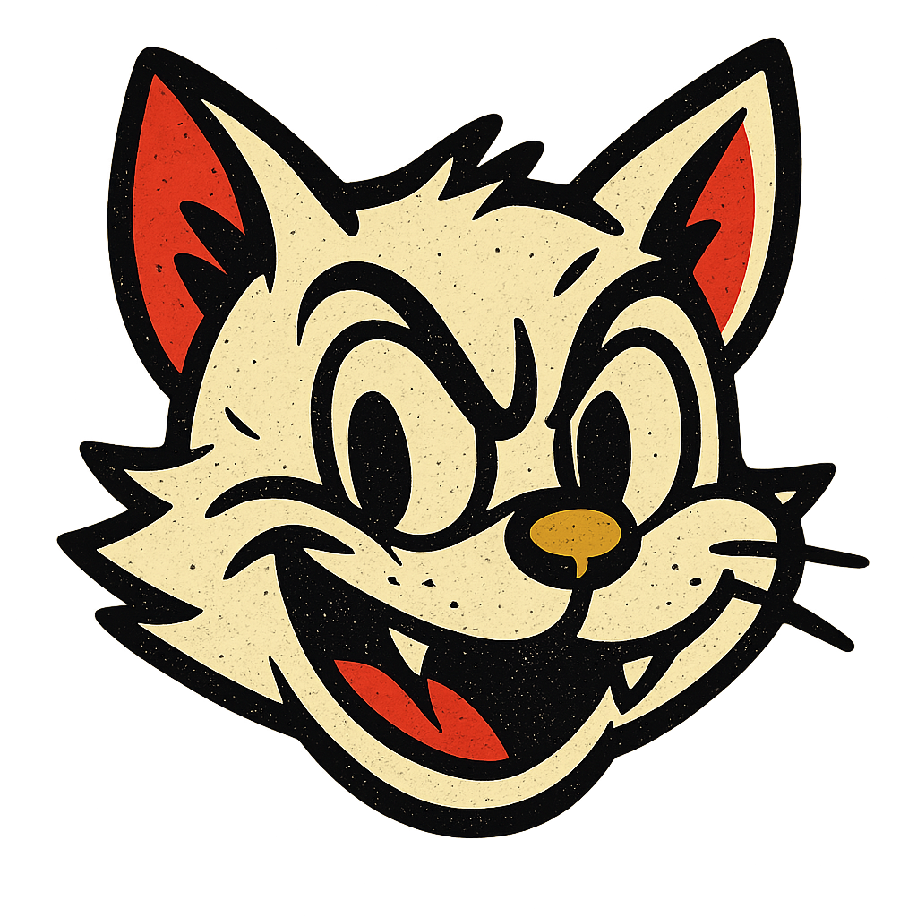 Standalone Mowser head in vintage comic style