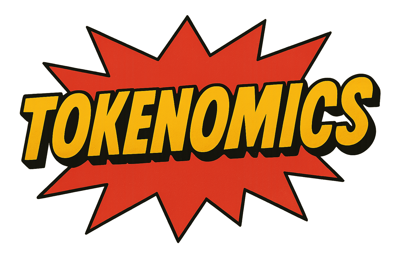 Tokenomics main title rendered in bold comic-book lettering