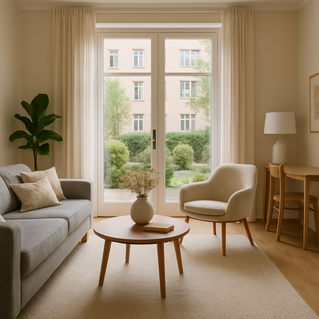 Family Apartment with Courtyard View