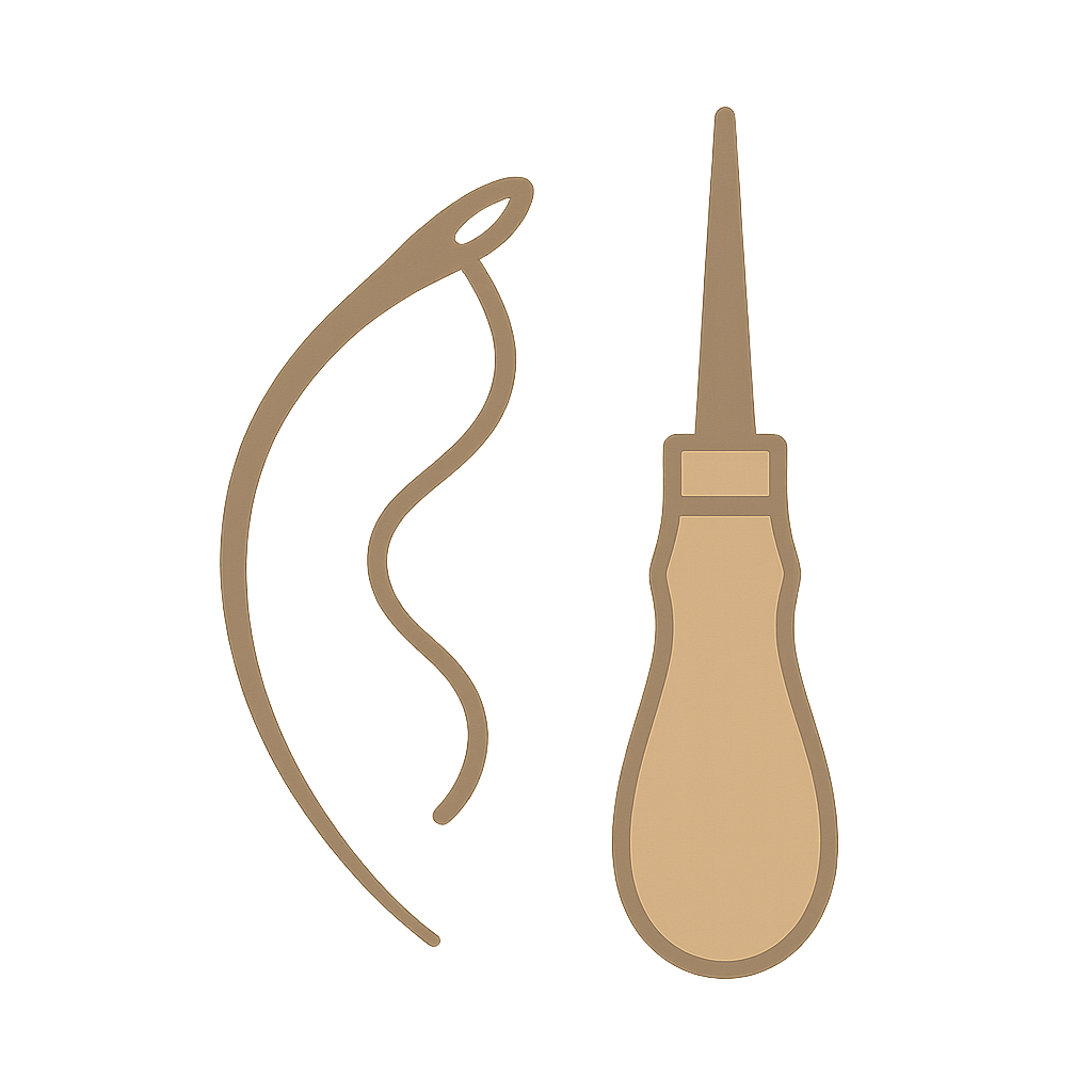 Hand stitching icon for craftsmanship