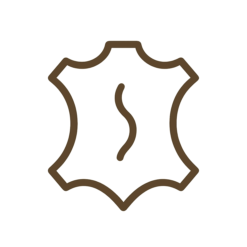 Leather hide icon for lasting materials