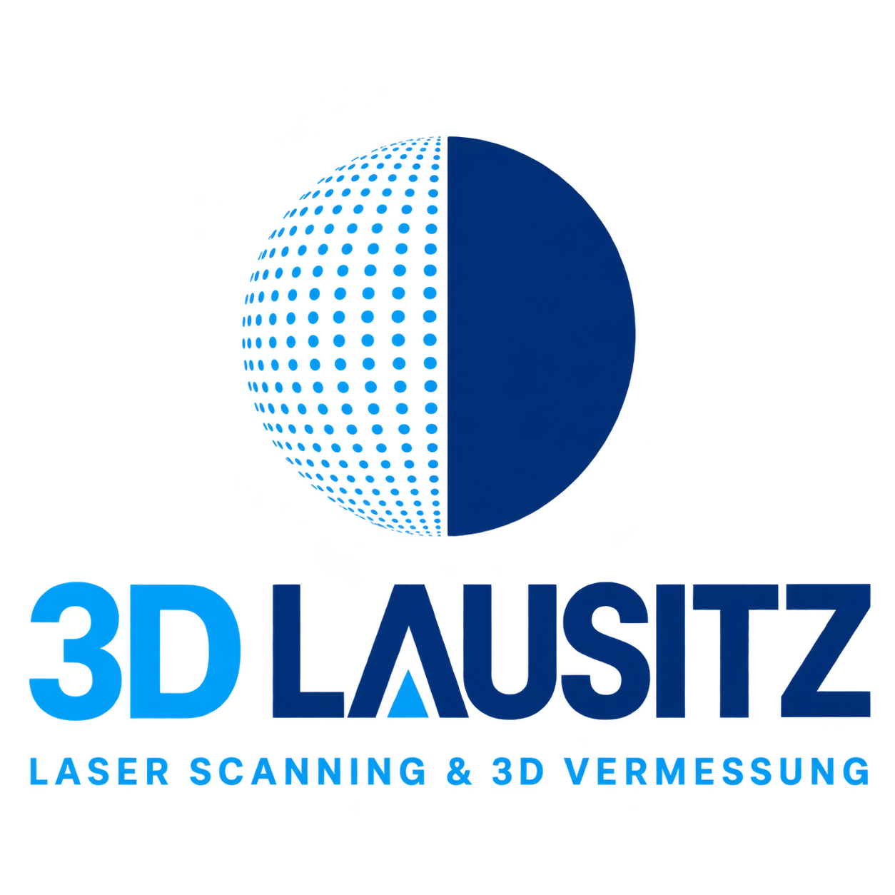 Oficjalne logo 3D Lausitz z przezroczystym tłem, wyśrodkowane nad nagłówkiem hero