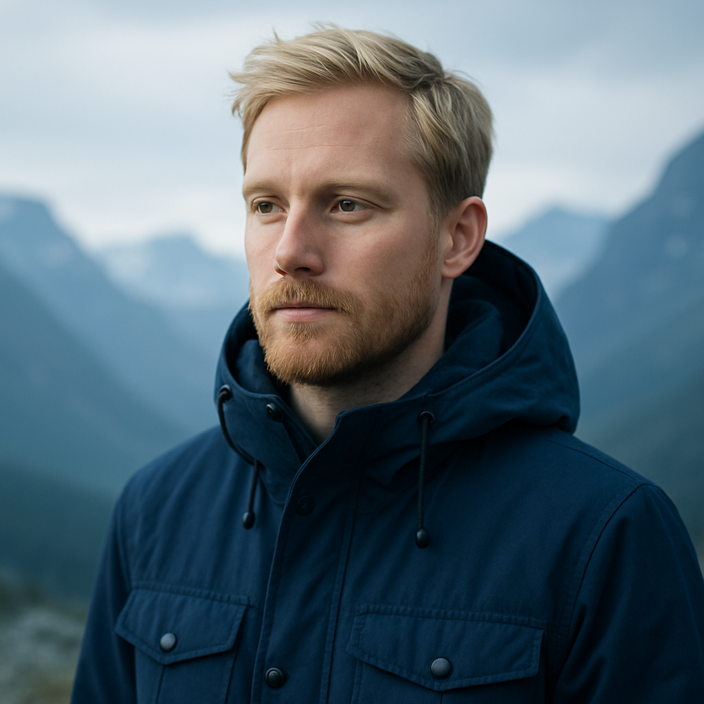 Portrait of Jonas, a traveler from Norway