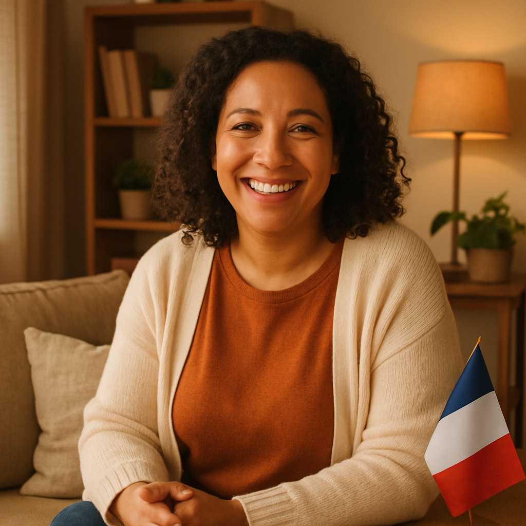 Smiling mother, testimonial client