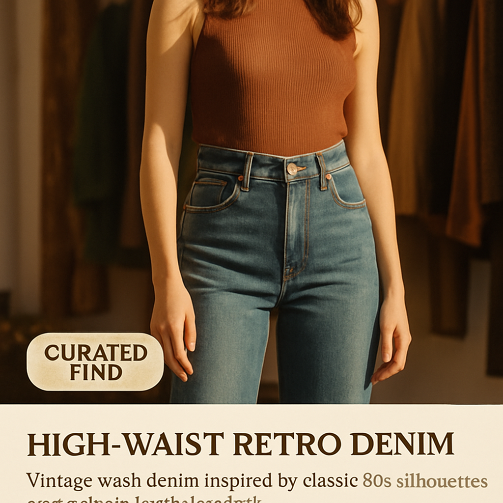 High-Waist Retro Denim