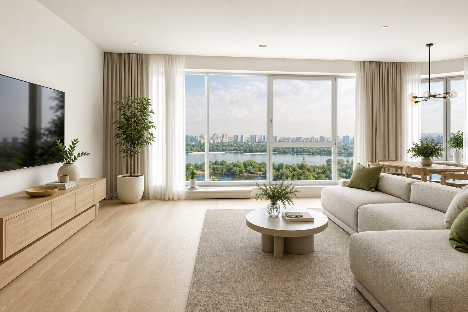 River View Apartment with Natural Light