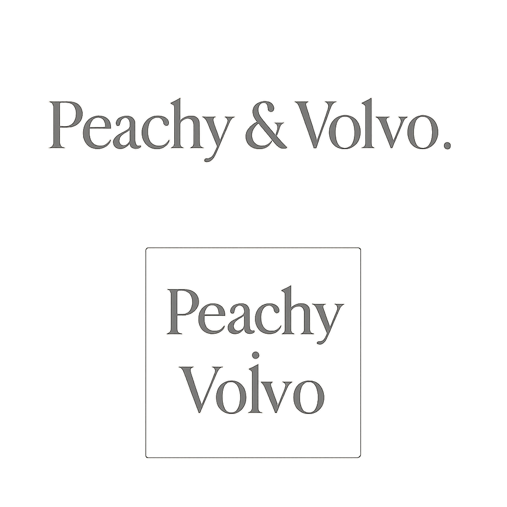 Peachy & Volvo logo