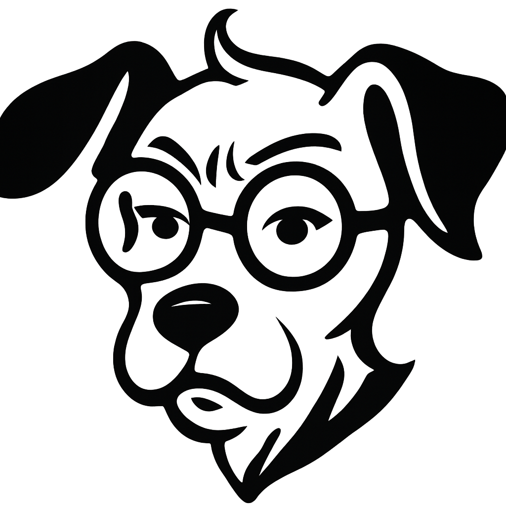 Dog with glasses icon