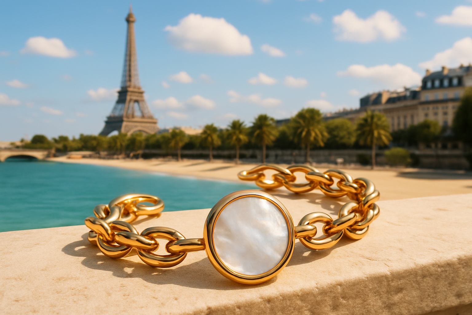 AI-generated jewelry travel style photo