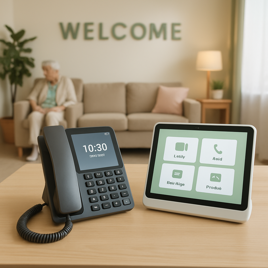 Modern communication devices in a care home setting