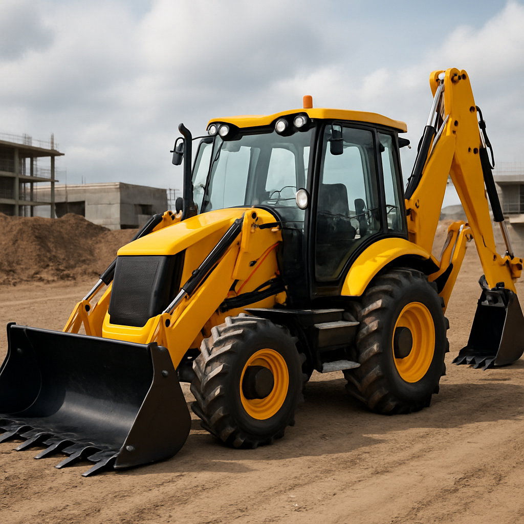 JCB backhoe loader available for rental