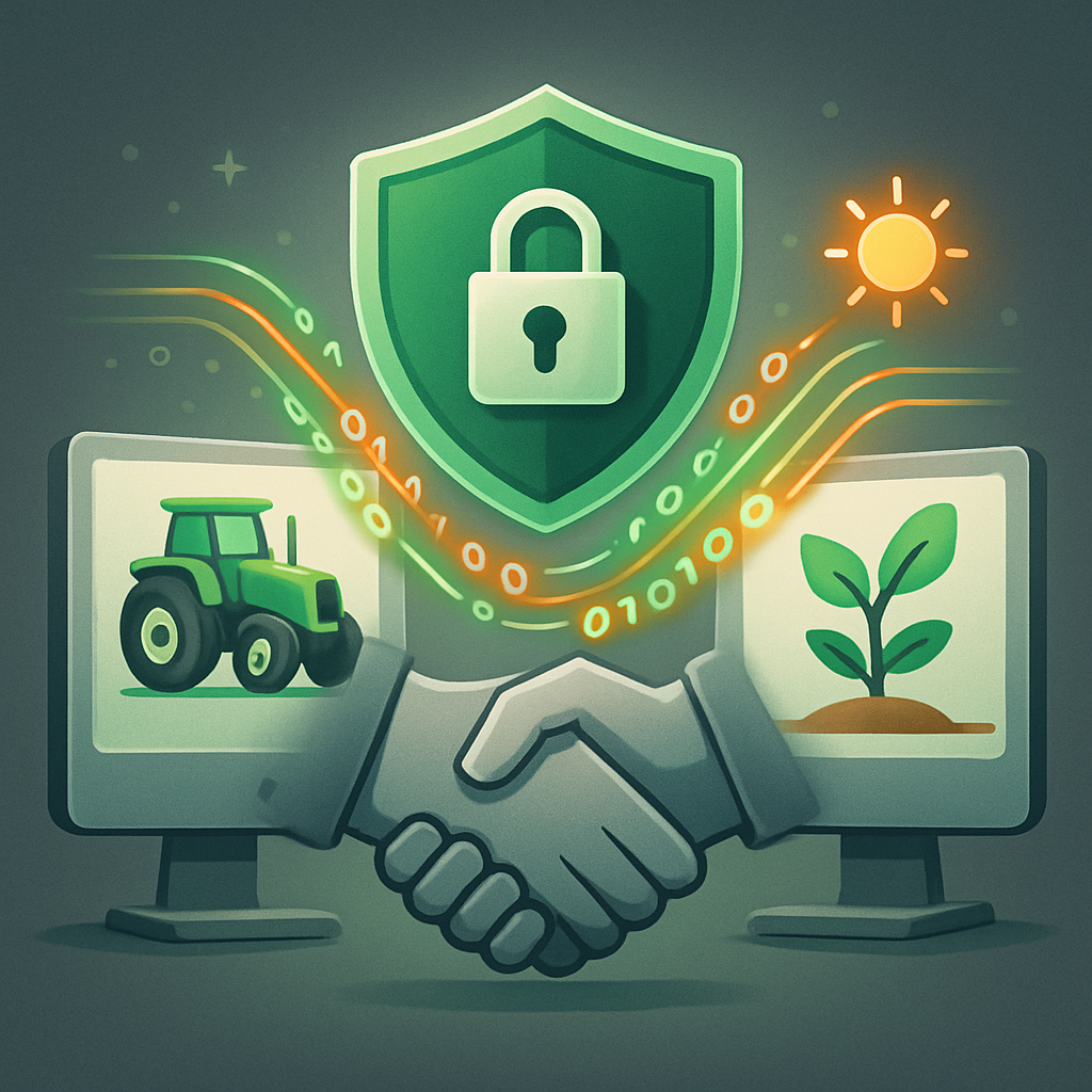 Secure data exchange and authentication illustration