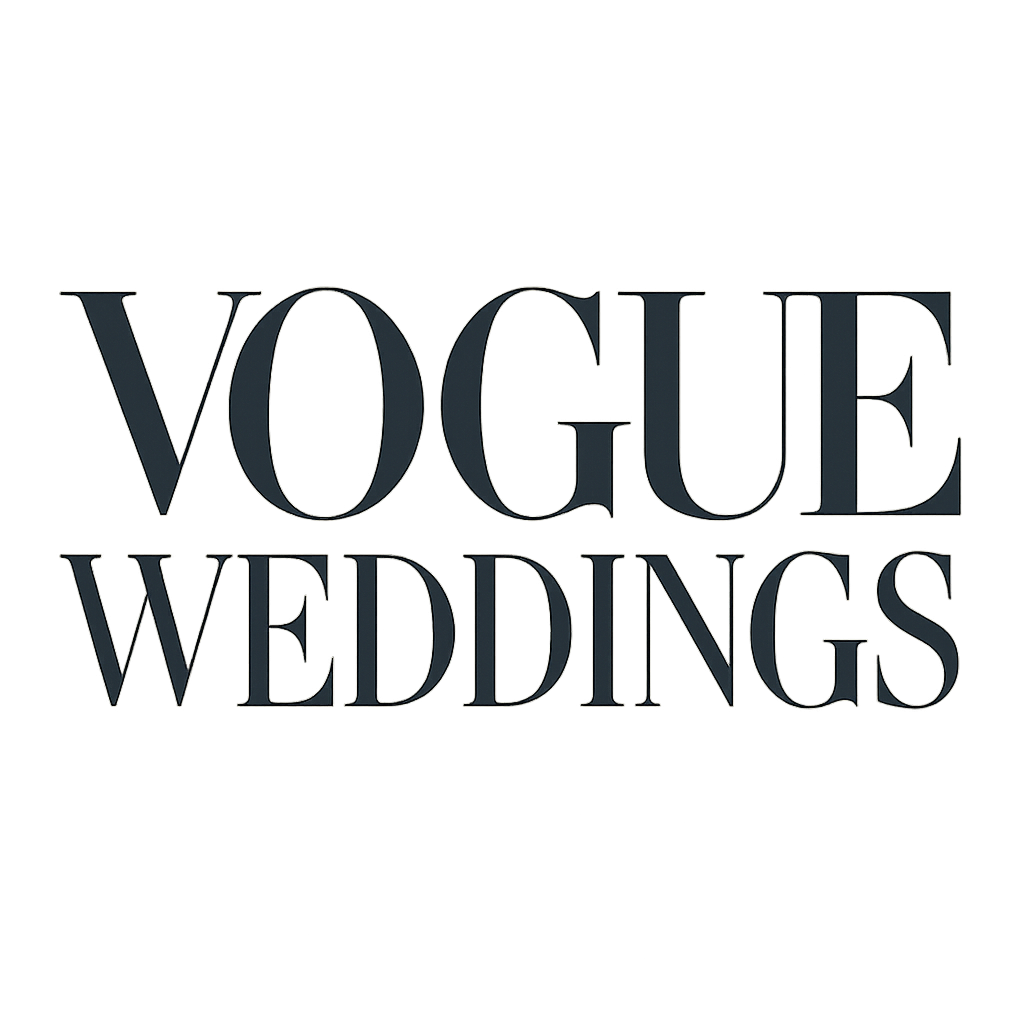 Vogue Weddings publication wordmark logo in elegant serif style