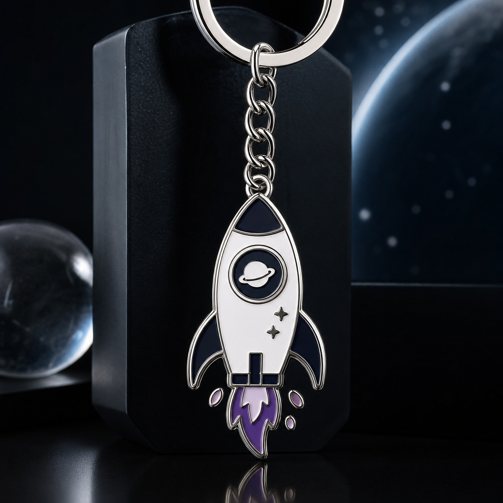 Spaceship Rocket Charm