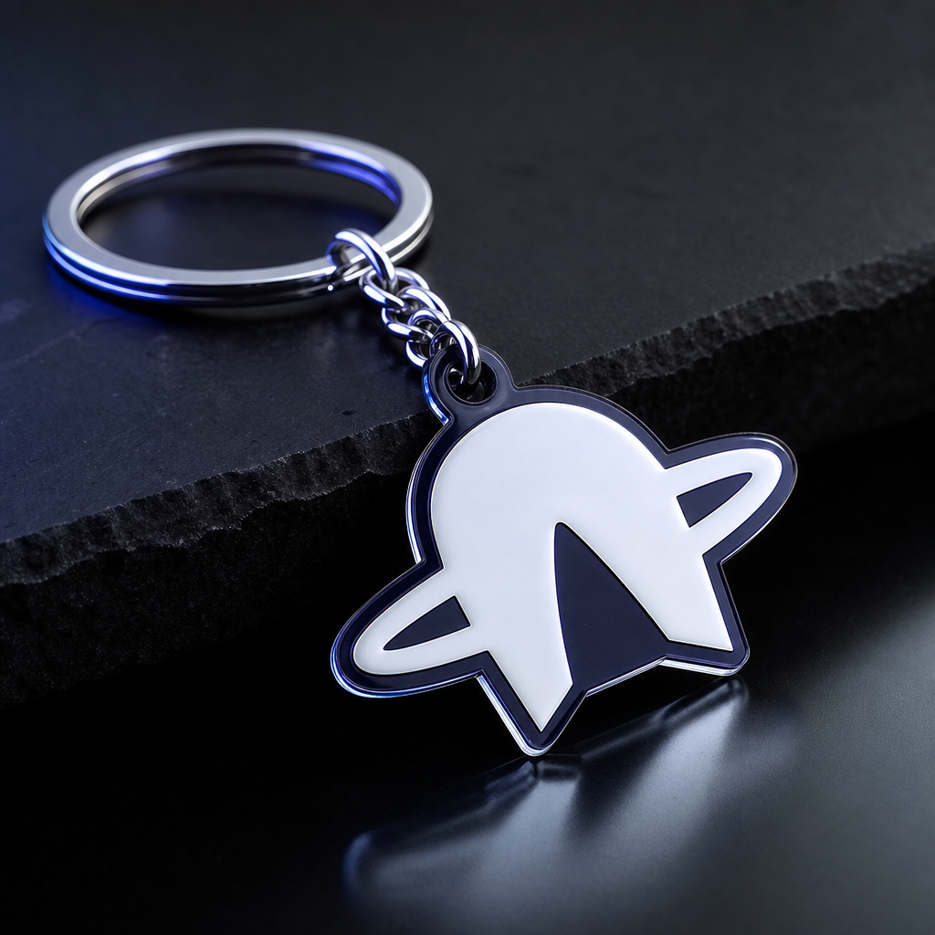 Spaceship Logo Keychain