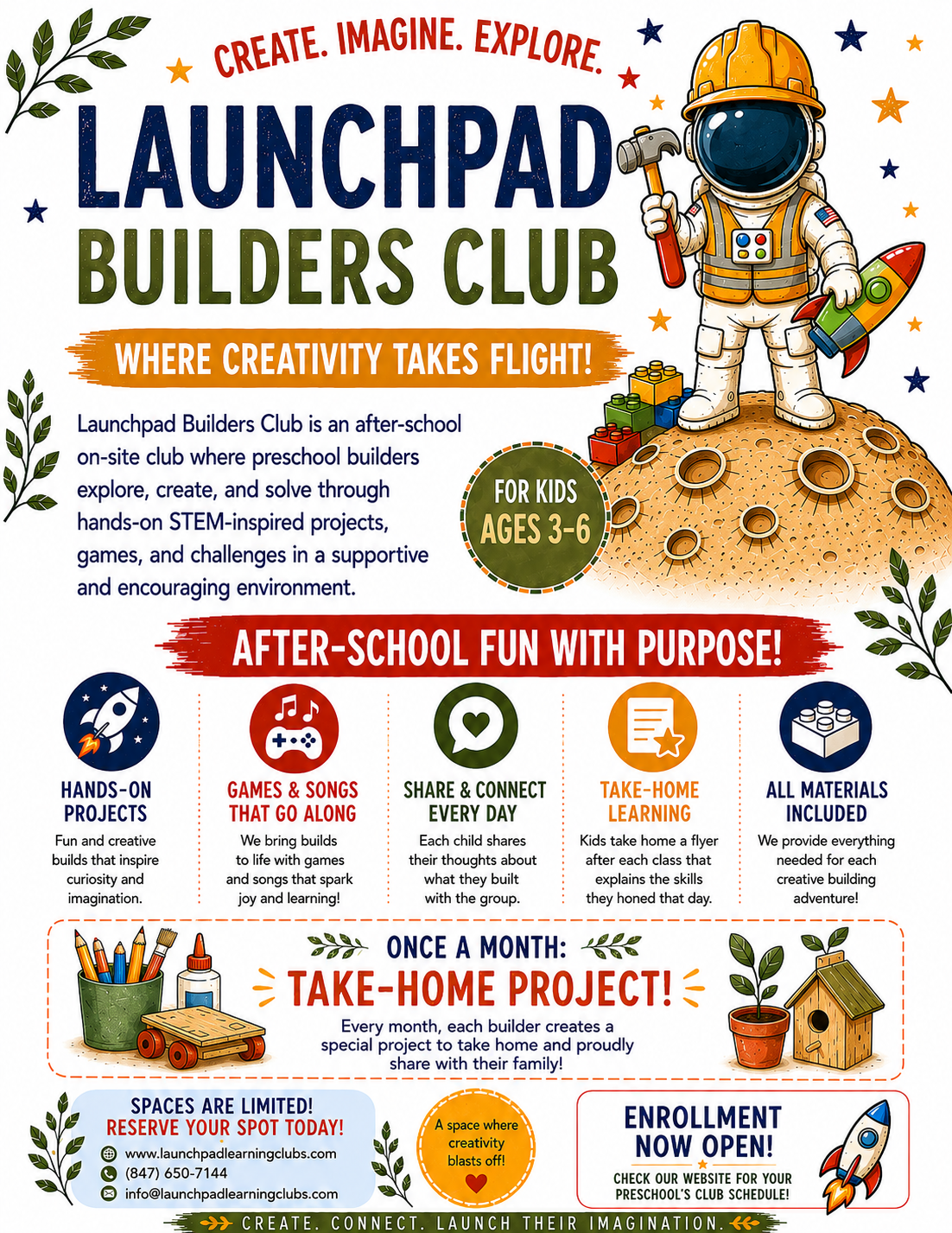 Builders Club portrait flyer placeholder preview