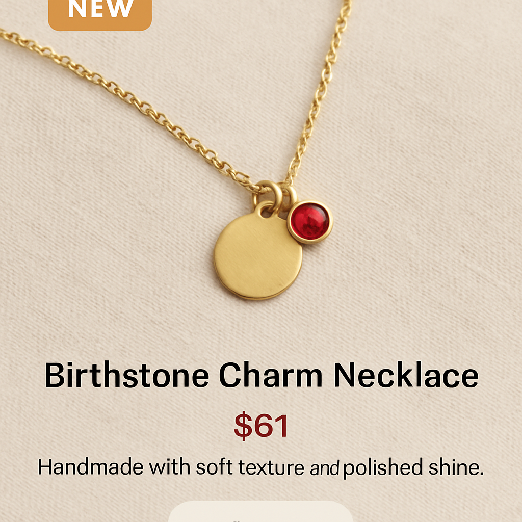 Birthstone Charm Necklace